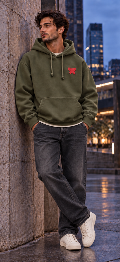 NINE N HALF® Signature Hoodie — Olive Green