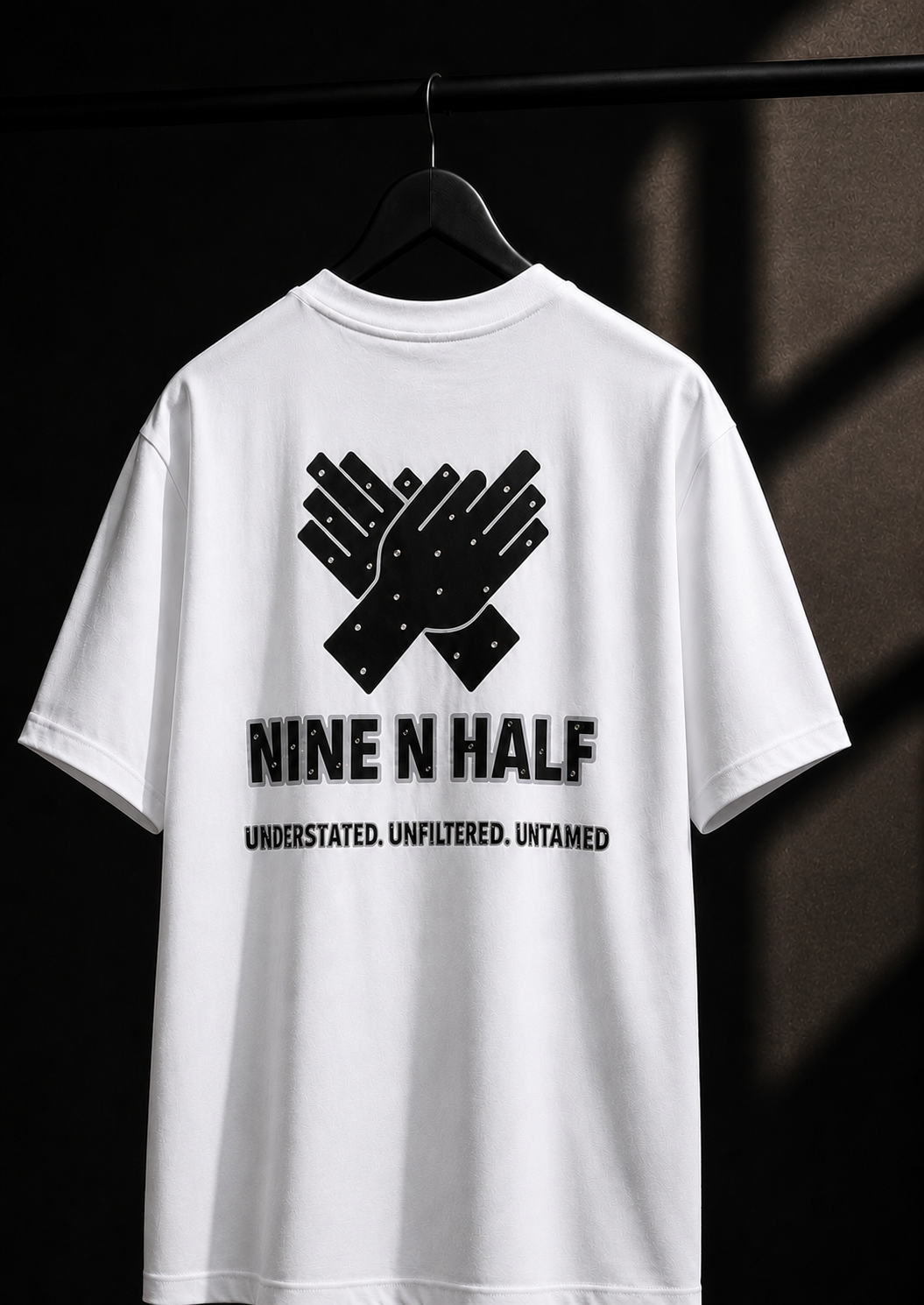     Back view of the Nine N Half Founders Collection Tee in white color