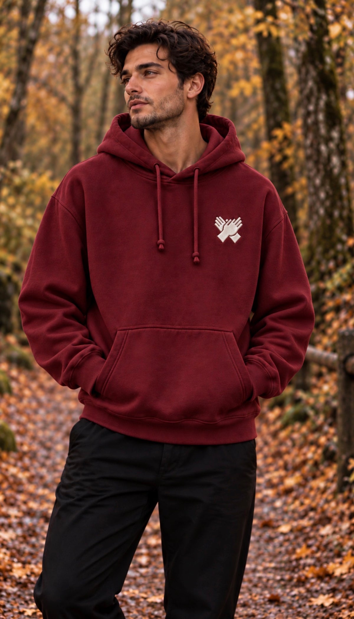 NINE N HALF® Signature Hoodie – Burgundy
