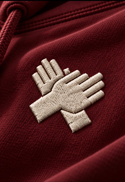 NINE N HALF® Signature Hoodie – Burgundy