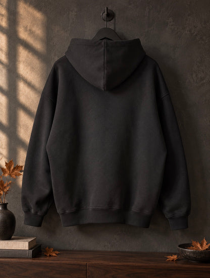     NINE N HALF black heavyweight hoodie – clean back view