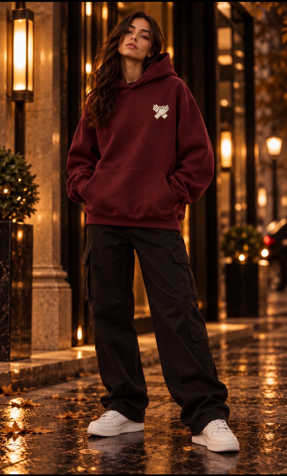 NINE N HALF® Signature Hoodie – Burgundy