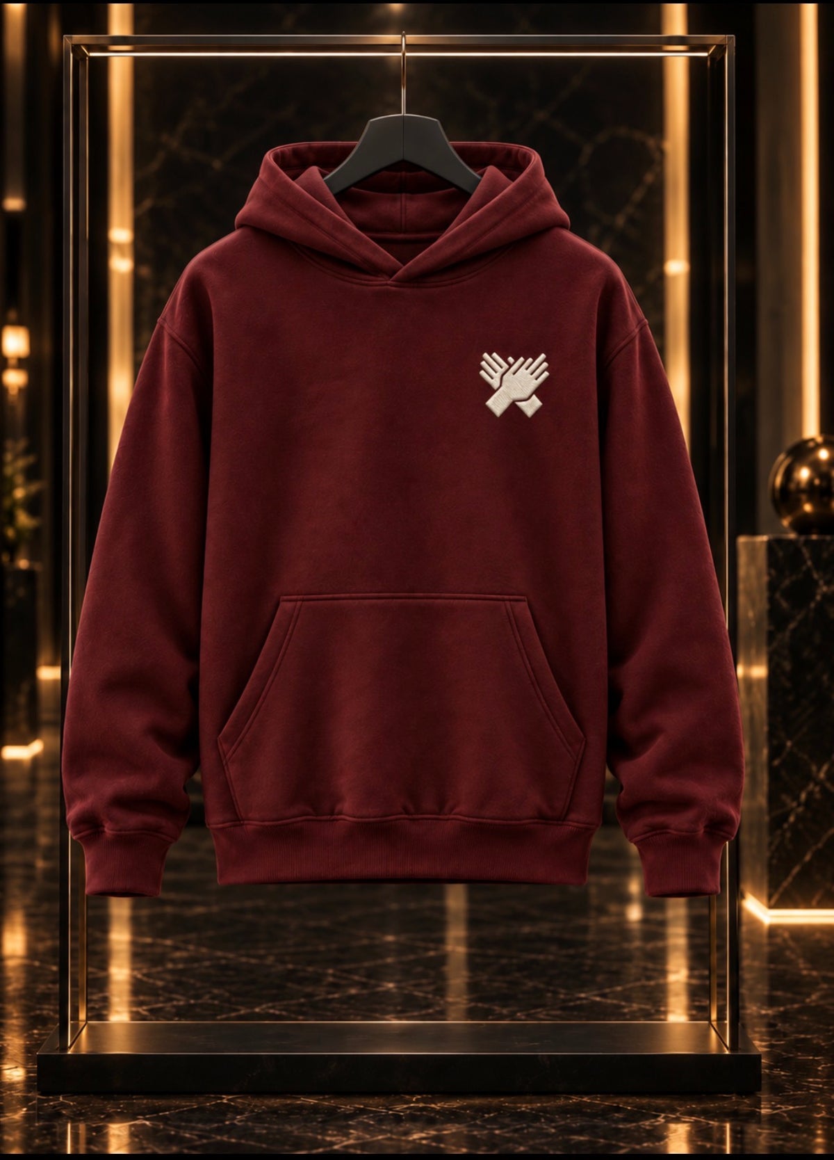 NINE N HALF® Signature Hoodie – Burgundy