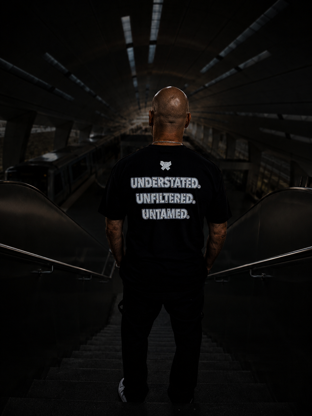     Close-up of the Nine N Half First Edition Tee In black color