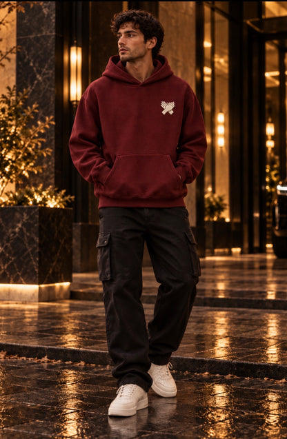 NINE N HALF® Signature Hoodie – Burgundy