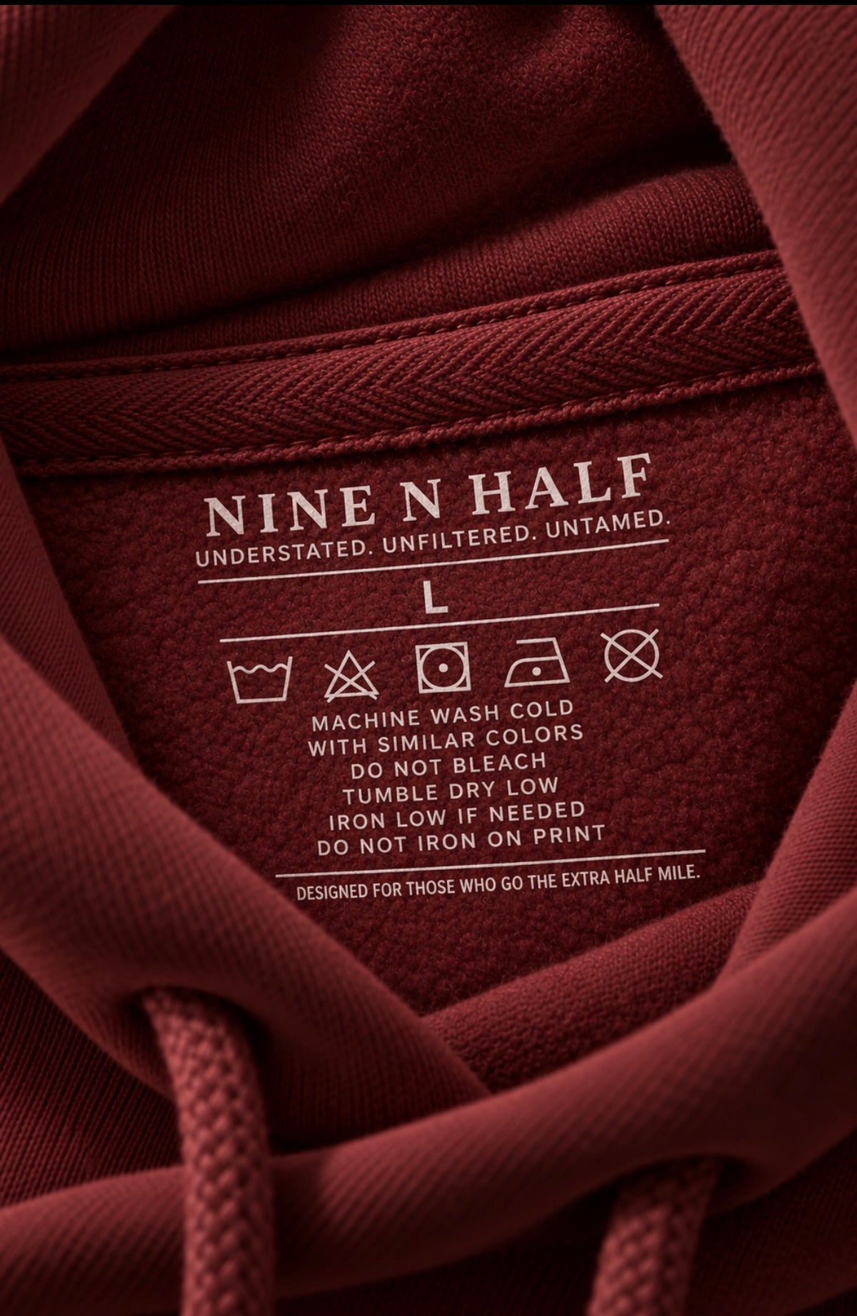 NINE N HALF® Signature Hoodie – Burgundy