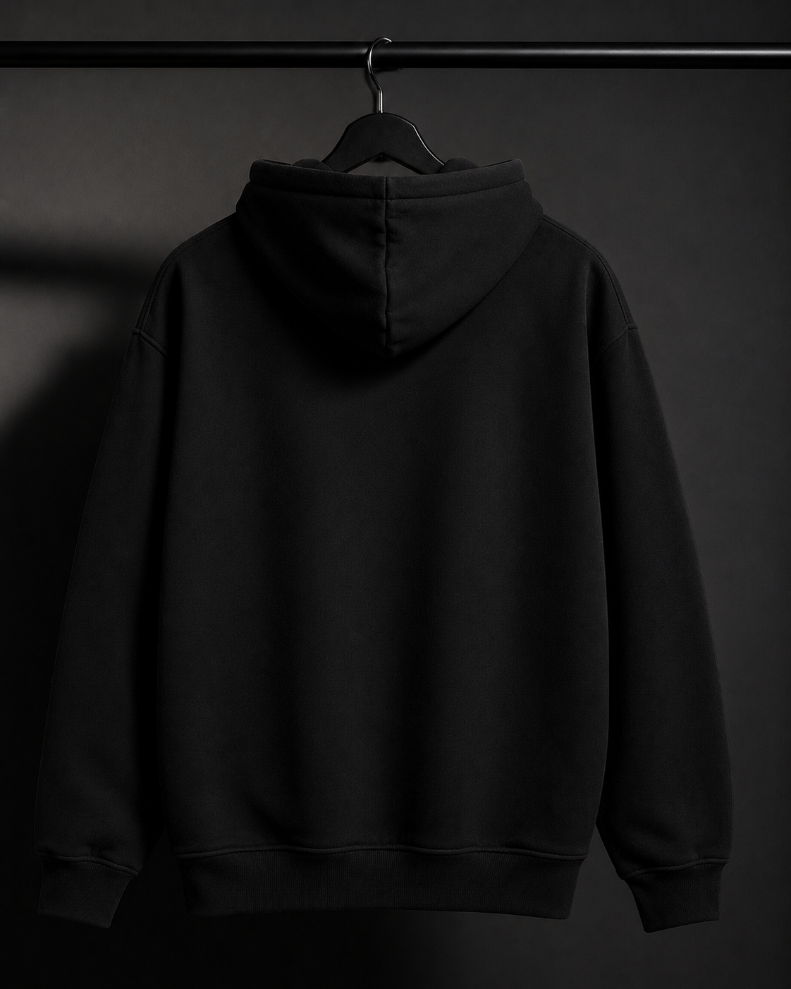   Back view of the Nine N Half Signature Collection Hoodie in black color