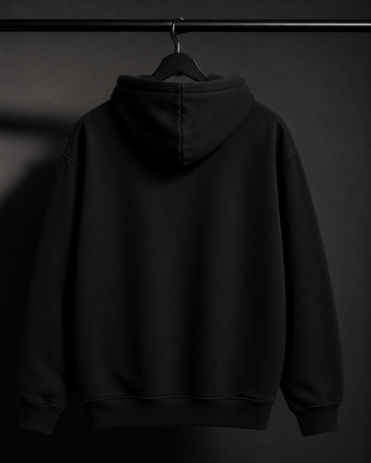   Back view of the Nine N Half Signature Collection Hoodie in black color